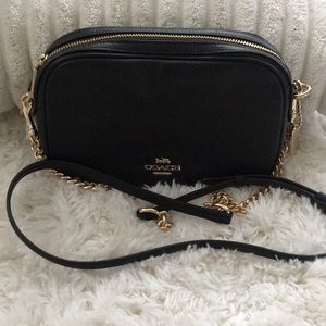 Coach Pebble Leather Isla Chain Crossbody Bag